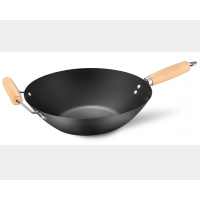 Classic  nonstick  carbon steel coated wok for Walmart