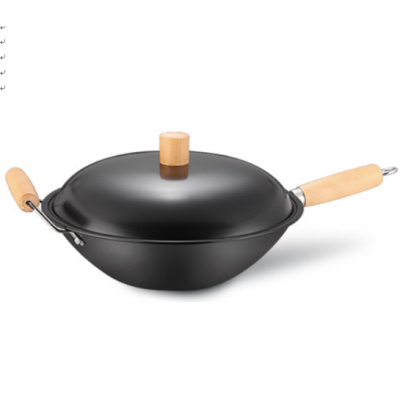 Classic  nonstick  carbon steel coated wok for Walmart