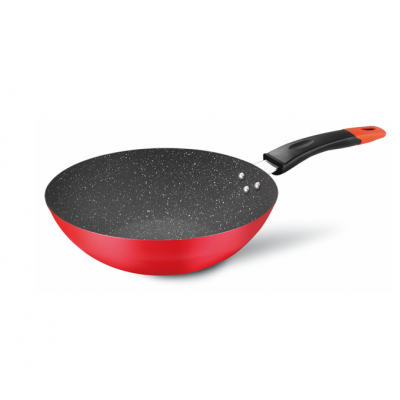 hot selling  marble coating   carbon steel coated wok